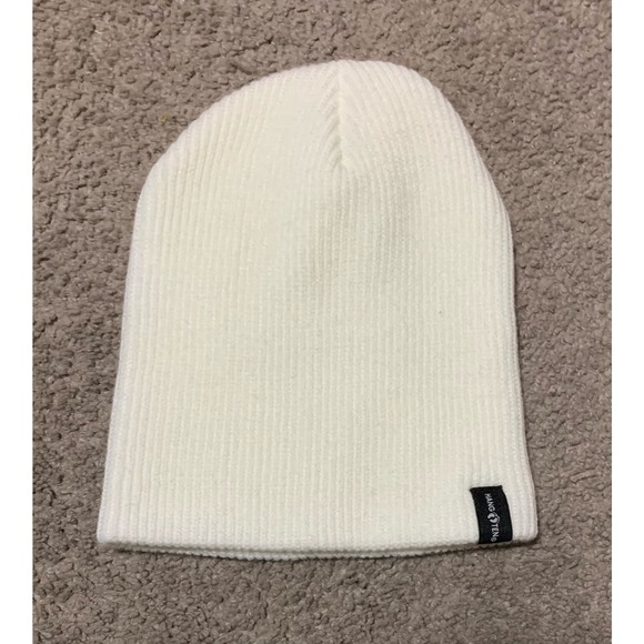 Hang Ten knit hat beanie Cap White Winter Ski Unisex Adult Acrylic Skullcap New - Picture 1 of 6